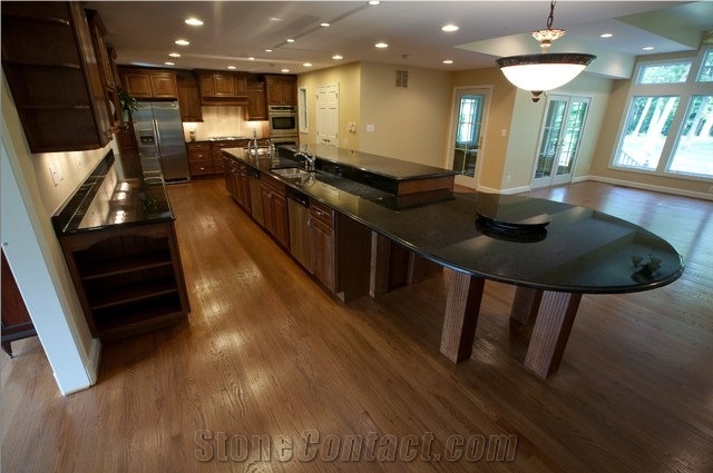 Blue in the Night Granite Countertops, Blue in the Night Black Granite Countertops