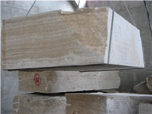 Travertine Block, Iran Beige Travertine