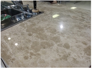 Crema Cappuccino Marble Kitchen Top, Crema Cappuccino Brown Marble Kitchen Top