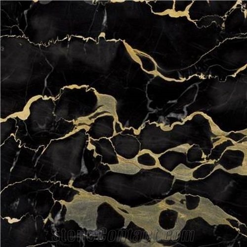 Nero Portoro Extra, Nero Portoro Vena Larga Marble Tiles
