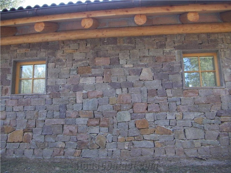 Porphyr Grigio Building Stones, Sarner Porphyr Grau Sawn Cut Building Stones