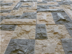 Split Surface Sinia Pearl & Milly Brown Pattern, Egypt Beige Limestone Slabs & Tiles Split Surface Sinia Pearl & Milly Brown Pattern, Egypt Beige Limestone Slabs & Tiles
