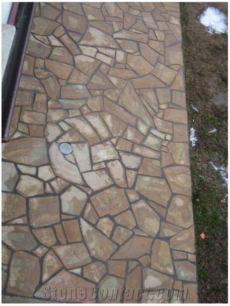 Karistou Brown Irregular Flagstone, Karistou Brown Quartzite Irregular Flagstone