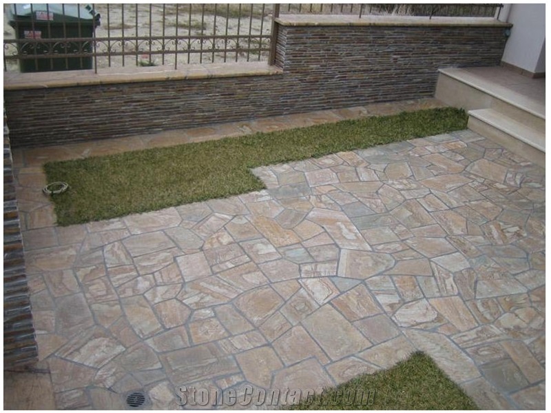 Karistou Brown Irregular Flagstone, Karistou Brown Quartzite Irregular Flagstone