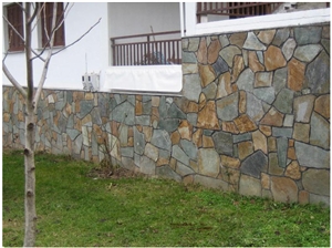 Karistou Green Irregula Walling Stone, Karistou Green Quartzite Walling