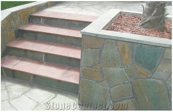 Karistou Green Irregula Walling Stone, Karistou Green Quartzite Walling