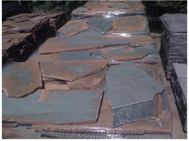 Karistou Green Irregula Walling Stone, Karistou Green Quartzite Walling