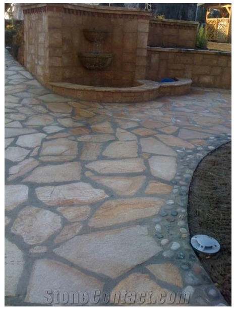 Karystos Brown Slate Irregular Flagstone Walkway