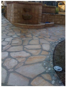 Karystos Brown Slate Irregular Flagstone Walkway