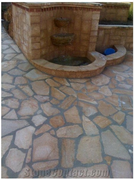 Karystos Brown Slate Irregular Flagstone Walkway