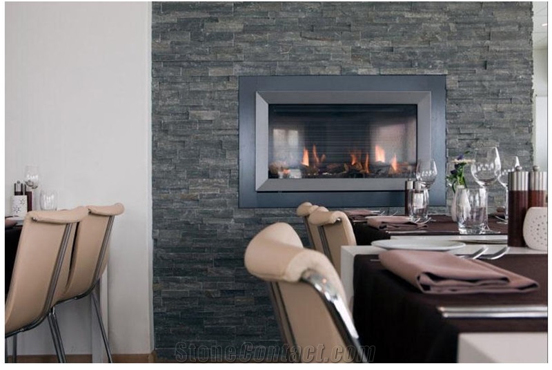 Karystos Grey Cultured Wall Panel, Karystos Grey Slate Cultured Stone