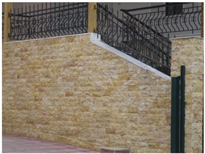 Mandras Sandstone Split Wall, Mandras Yellow Sandstone Wall