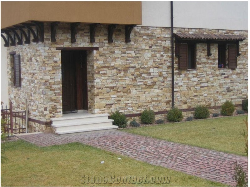 Stenari Petra Karistos Walling, Petra Karistos Beige Quartzite Walling