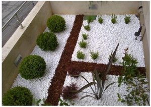 White Pebbles Landscaping Stones, White Marble Pebbles