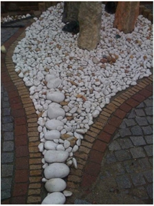 White Pebbles Landscaping Stones, White Marble Pebbles
