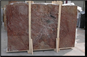 Fire Bordeaux Granite Slabs, Brazil Brown Granite