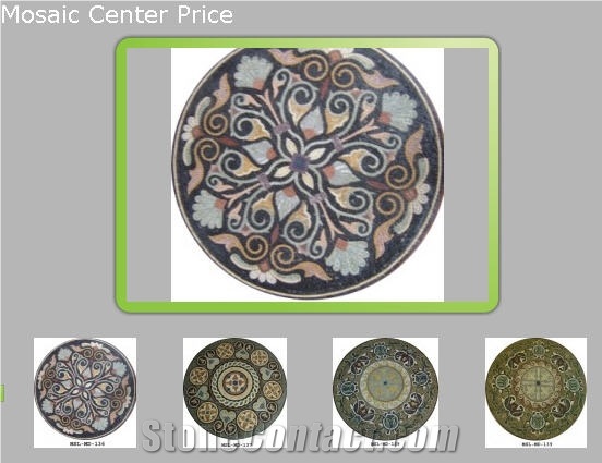 Marble Mosaic Medallion, Floor Waterjet Medallion