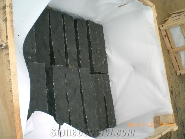 G685 Basalt Split Face Palisade, G685 Black Basalt Palisade