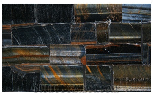 Tiger Eye Blue Semiprecious Gemstone