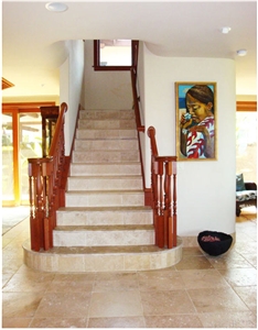 Beige Travertine Stairs