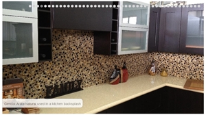 Gendai Arata Natural Used in a Kitchen Backsplash