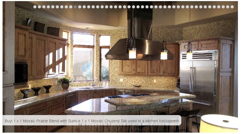 Mosaic Prairie Blend Kitchen Backsplash