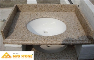 G682 Rusty Yellow Granite Bathroom Countertop