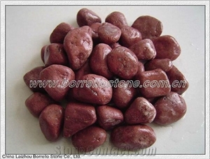 Decorative Red Pebble For Garden, Red Granite Pebbles