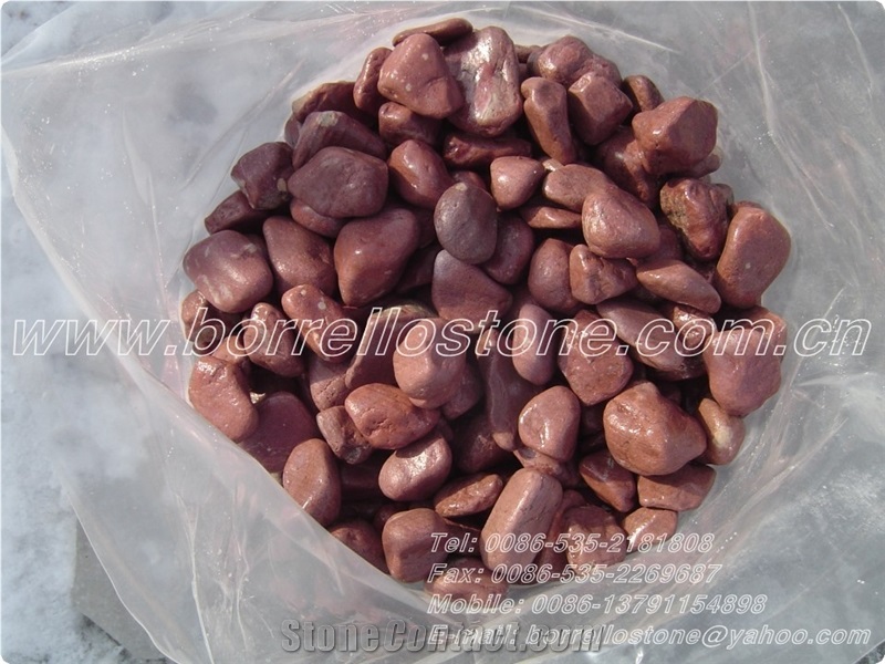 Decorative Red Pebble Supplier, Red Granite Pebbles