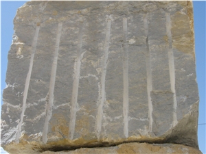 Deep Blue Limestone Block, Israel Grey Limestone