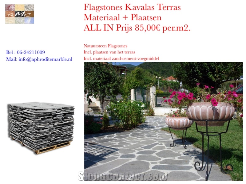 Kavalas Slate Flagstone, Kavalas Grey Slate Flagstone