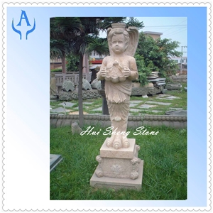 Granite Grey Character Sculpture, Grey Granite
