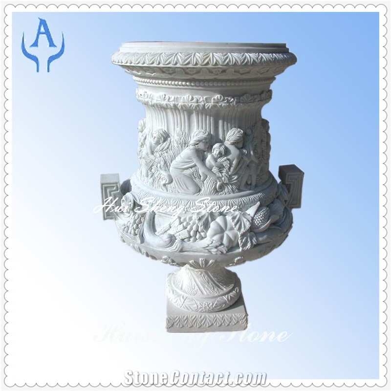 Granite Grey Flowerpot, Grey Granite