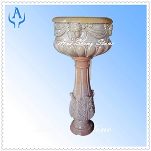 Yellow Granite Flower Pot