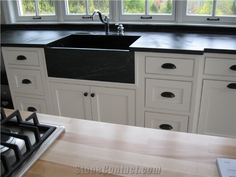 Galaxy Black Soapstone Farm Sinks