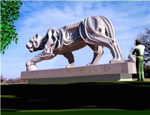 Puma Sculpture, G603 Grey Granite Sculpture