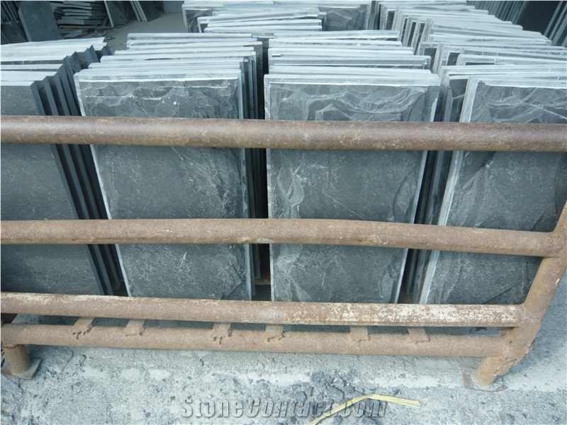 Black Slate Mushroom Stone