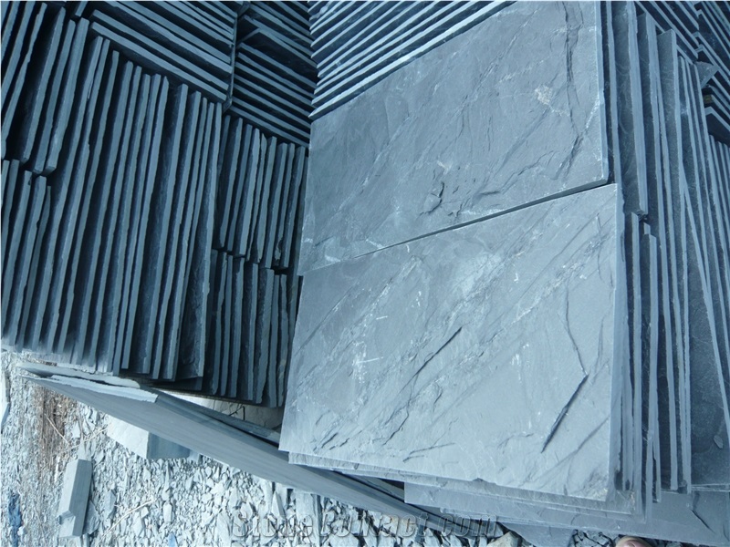 Black Slate Mushroom Stone