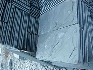 Black Slate Mushroom Stone