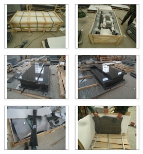 Snow Black Granite Double Tombstone