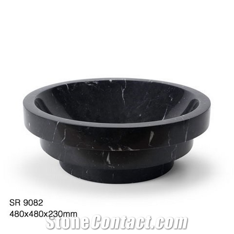 Nero Marquina Black Marble Sinks