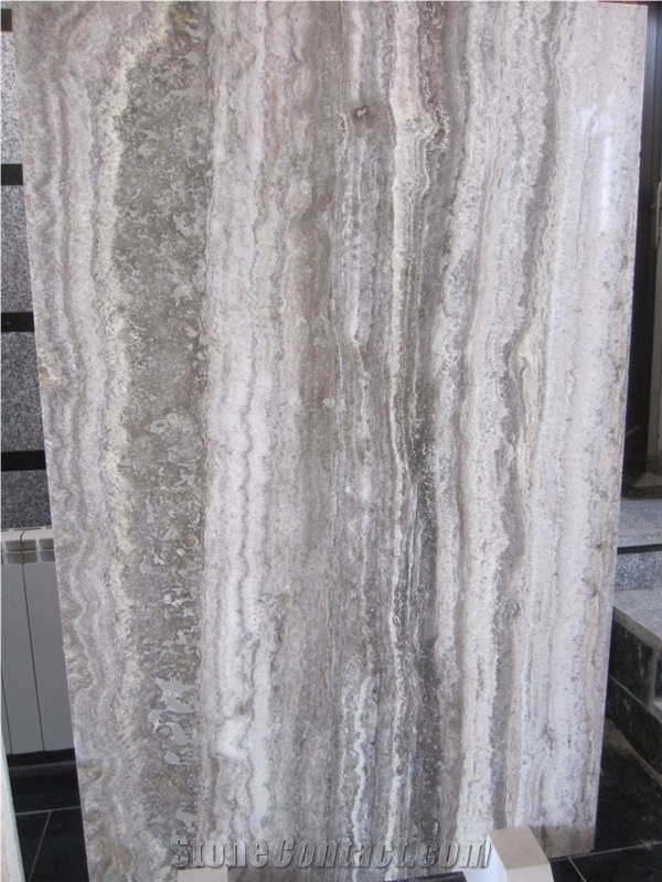 Silver Travertine Tiles & Slabs, Iran Grey Travertine Tiles & Slabs