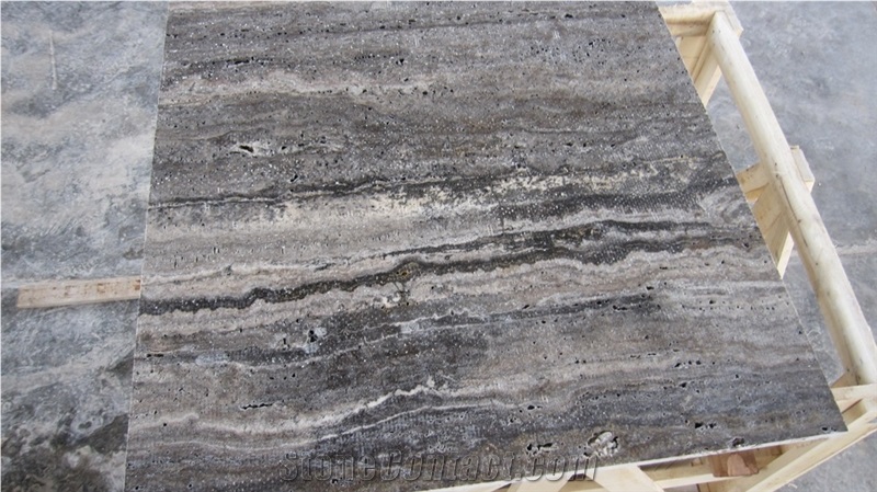 Silver Travertine Tiles & Slabs, Iran Grey Travertine Tiles & Slabs