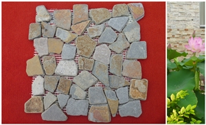 Slate Mosaic Stripers Mosaic for Bathroom Decorati