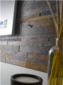 Multicolor Slate Cultured Stone Wall Cladding