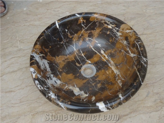Black and Gold Sinks, Black Gold Marble Sinks