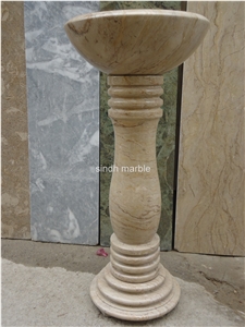 Fancy Wash Basins, Botticino Fancy Beige Marble Wash Basins
