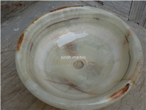 Light Green Onyx Wash Basins