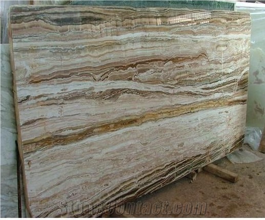 Traveronyx Slabs, Rainbow Travertine Slabs