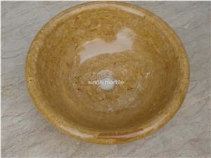 Yellow Wash Basins, Indus Gold Yellow Marble Wash Basins